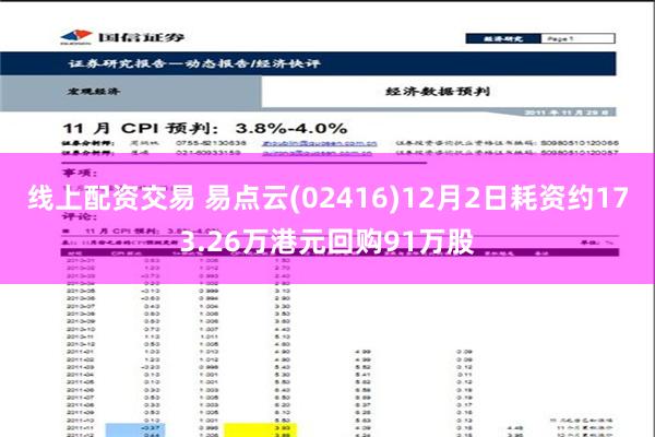 线上配资交易 易点云(02416)12月2日耗资约173.26万港元回购91万股