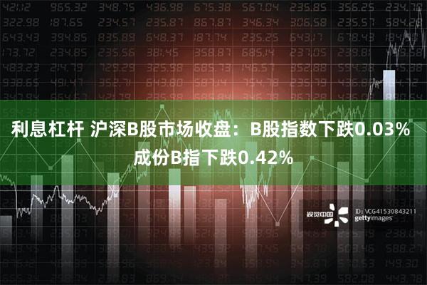 利息杠杆 沪深B股市场收盘：B股指数下跌0.03% 成份B指下跌0.42%